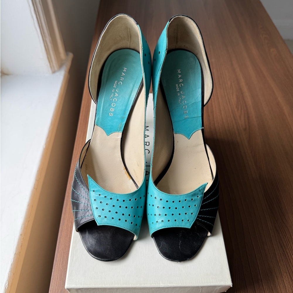 Marc Jacobs Black and Teal Women's Shoes